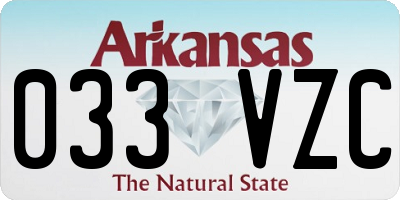 AR license plate 033VZC