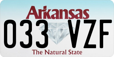 AR license plate 033VZF