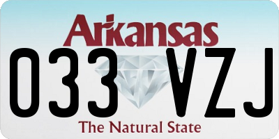 AR license plate 033VZJ