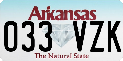 AR license plate 033VZK