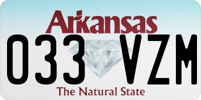 AR license plate 033VZM