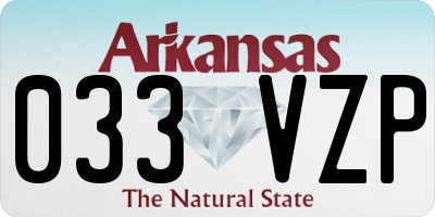 AR license plate 033VZP