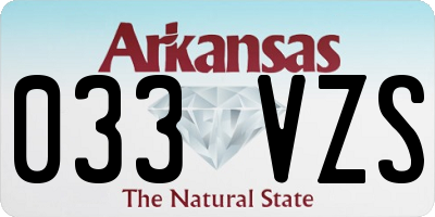 AR license plate 033VZS