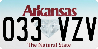 AR license plate 033VZV