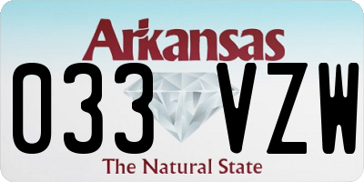 AR license plate 033VZW