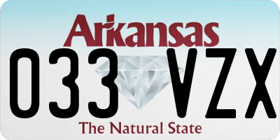 AR license plate 033VZX