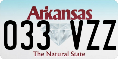 AR license plate 033VZZ