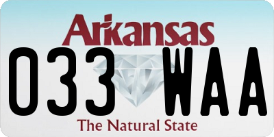 AR license plate 033WAA