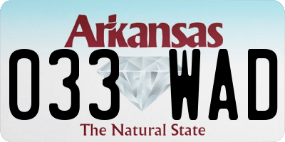 AR license plate 033WAD