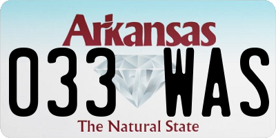 AR license plate 033WAS