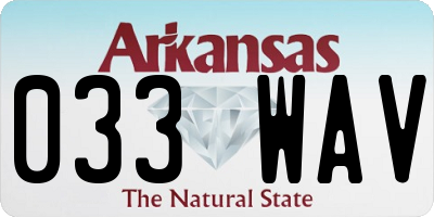 AR license plate 033WAV
