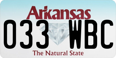 AR license plate 033WBC