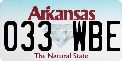 AR license plate 033WBE