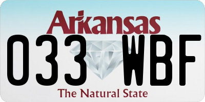 AR license plate 033WBF