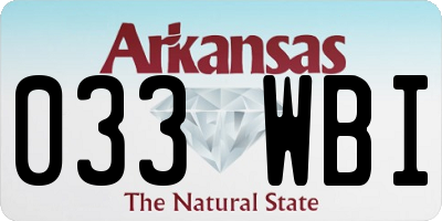 AR license plate 033WBI