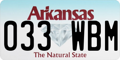 AR license plate 033WBM