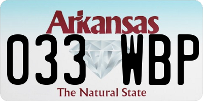 AR license plate 033WBP