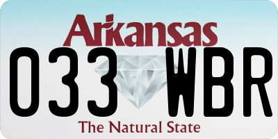 AR license plate 033WBR