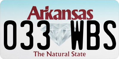 AR license plate 033WBS