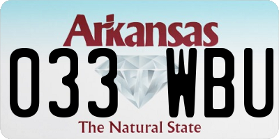 AR license plate 033WBU