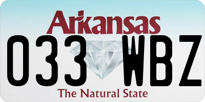 AR license plate 033WBZ