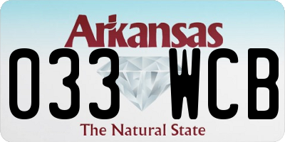 AR license plate 033WCB