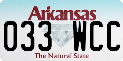 AR license plate 033WCC