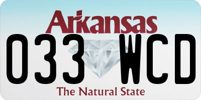 AR license plate 033WCD