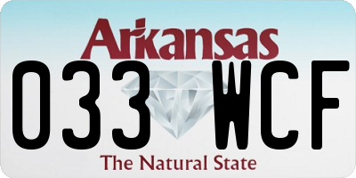 AR license plate 033WCF