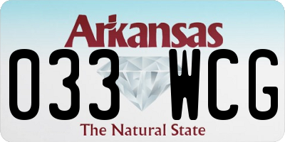 AR license plate 033WCG