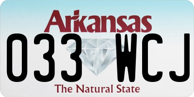 AR license plate 033WCJ