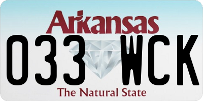 AR license plate 033WCK