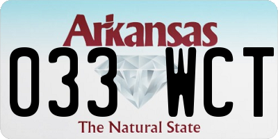 AR license plate 033WCT