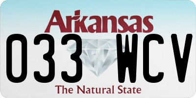 AR license plate 033WCV