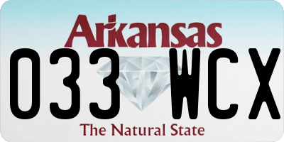 AR license plate 033WCX