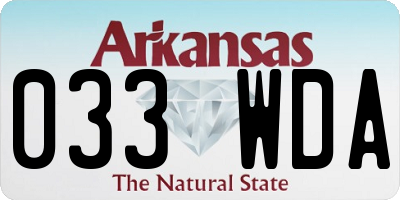 AR license plate 033WDA