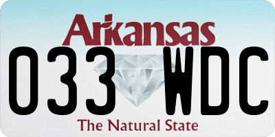 AR license plate 033WDC