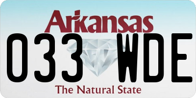 AR license plate 033WDE