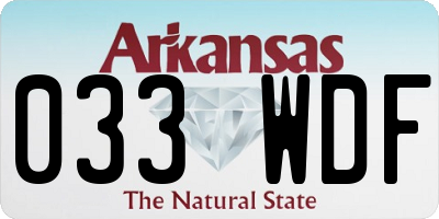 AR license plate 033WDF