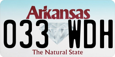 AR license plate 033WDH