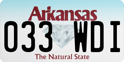 AR license plate 033WDI