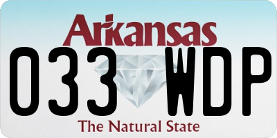 AR license plate 033WDP