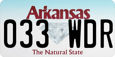 AR license plate 033WDR