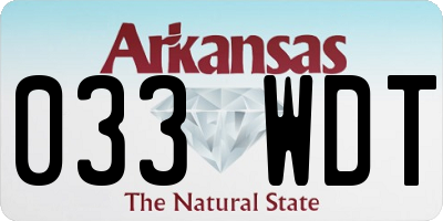 AR license plate 033WDT