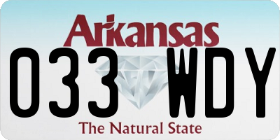 AR license plate 033WDY