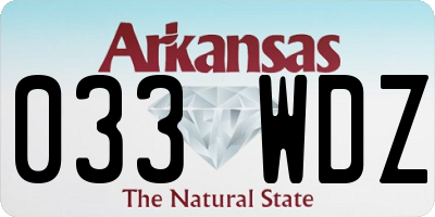 AR license plate 033WDZ
