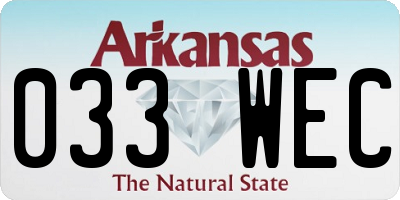AR license plate 033WEC