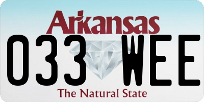 AR license plate 033WEE
