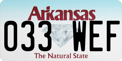 AR license plate 033WEF