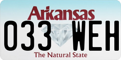 AR license plate 033WEH